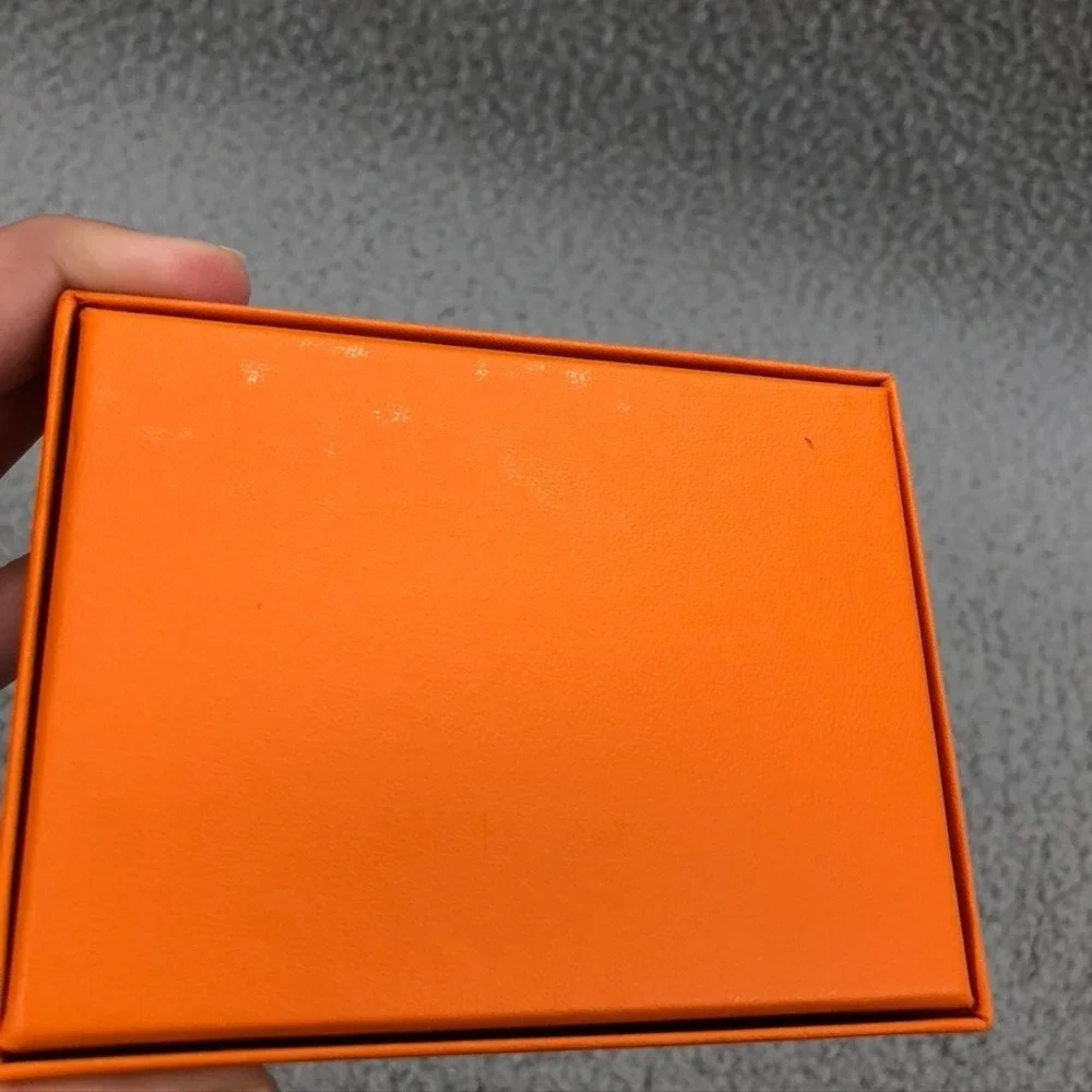 Authentic Hermes Orange Gift Box‎ Empty  Rectangle 4.25x3.25x1 Small Storage